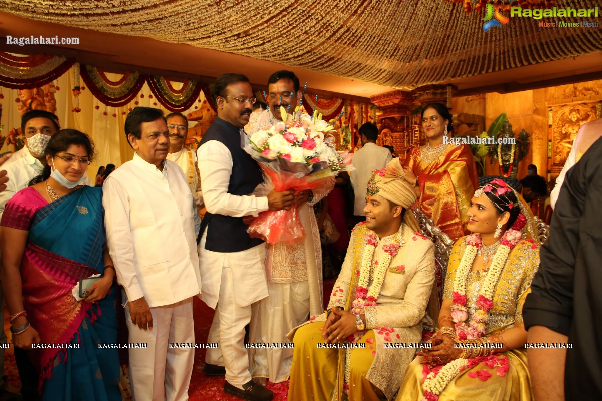 Sri Kondala Sudhakar Reddy's Son Nipun's Wedding With Telangana Whip Sri T Bhanu Prasad Rao Daughter Shriya