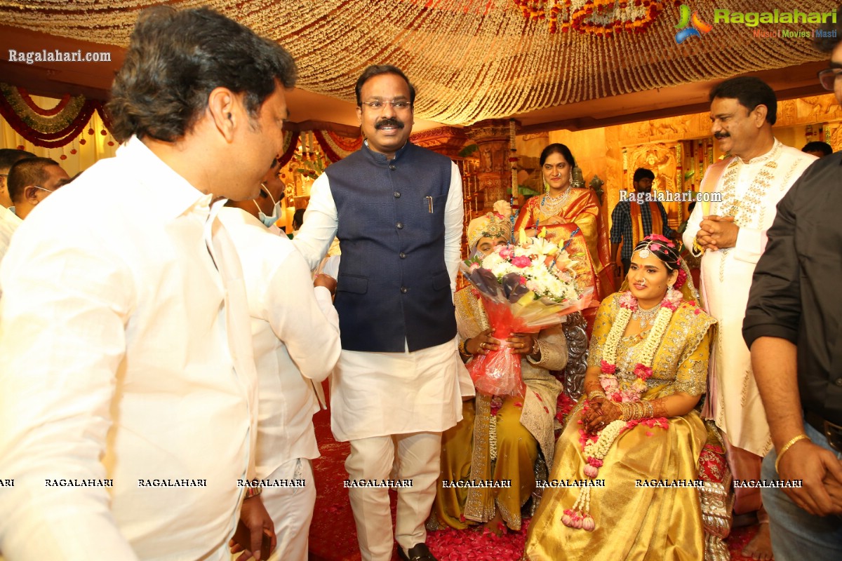 Sri Kondala Sudhakar Reddy's Son Nipun's Wedding With Telangana Whip Sri T Bhanu Prasad Rao Daughter Shriya