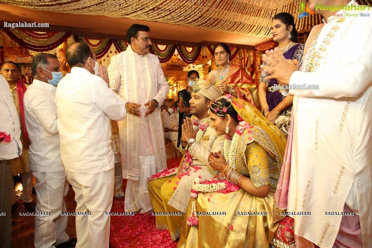 Sri Kondala Sudhakar Reddy's Son Nipun's Wedding With Telangana Whip Sri T Bhanu Prasad Rao Daughter Shriya