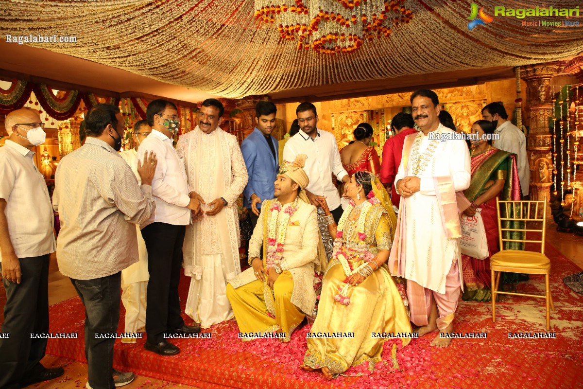 Sri Kondala Sudhakar Reddy's Son Nipun's Wedding With Telangana Whip Sri T Bhanu Prasad Rao Daughter Shriya