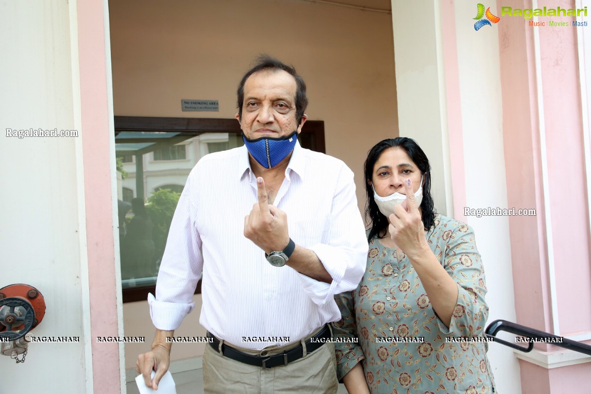 Vijay Deverakonda And Other Tollywood Celebs Cast Vote at FNCC, Hyderabad