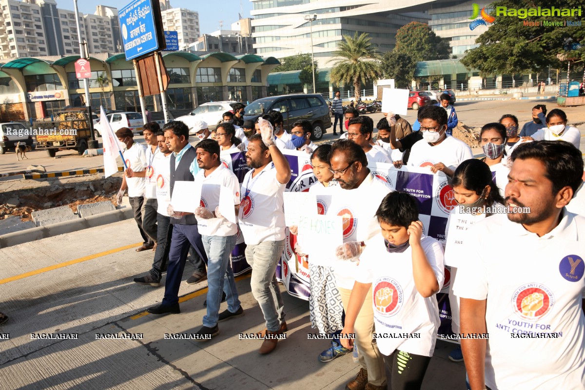 Anti Corruption Day Walk by YAC, Hyderabad