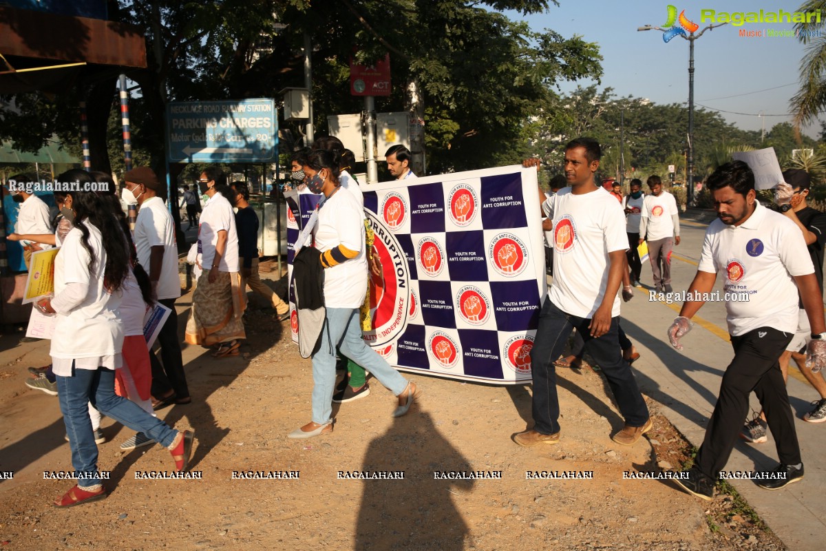 Anti Corruption Day Walk by YAC, Hyderabad