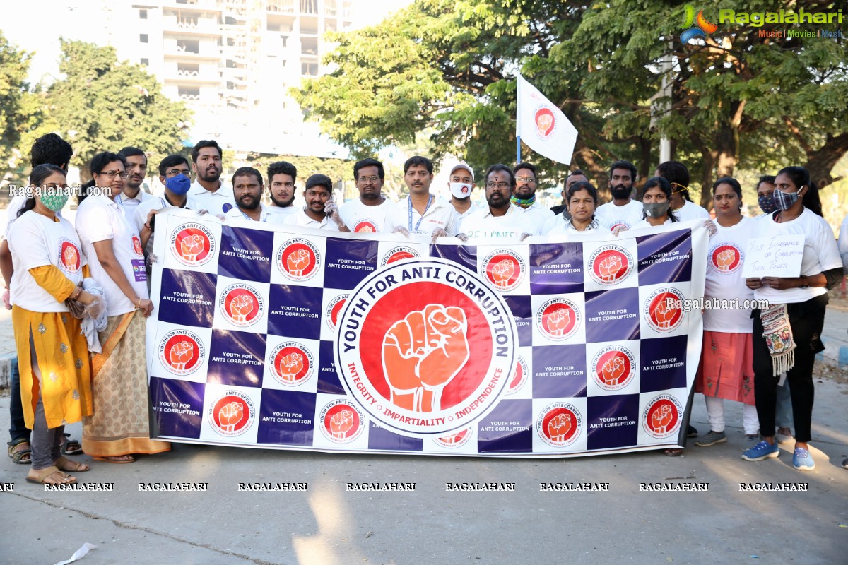 Anti Corruption Day Walk by YAC, Hyderabad