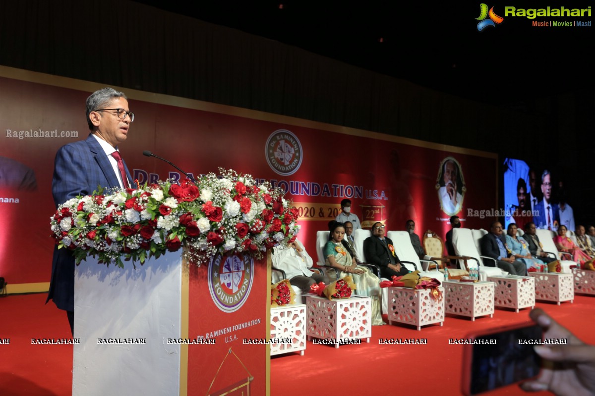 Dr Ramineni Foundation Conducts 'Puraskaarams 2020 & 2021' at Anvaya Conventions In Hyderabad