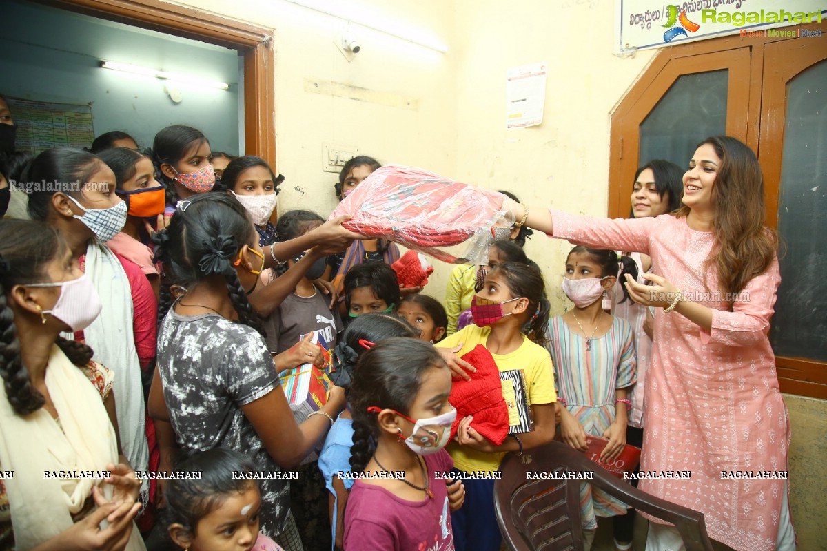 Lavanya Tripathi Celebrates her Birthday with Orphans at Government Ladies Hostel Balkampet, Hyderabad