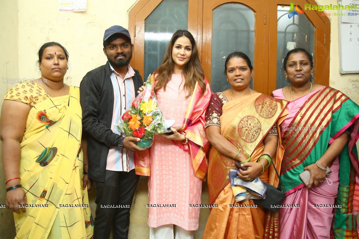 Lavanya Tripathi Celebrates her Birthday with Orphans at Government Ladies Hostel Balkampet, Hyderabad