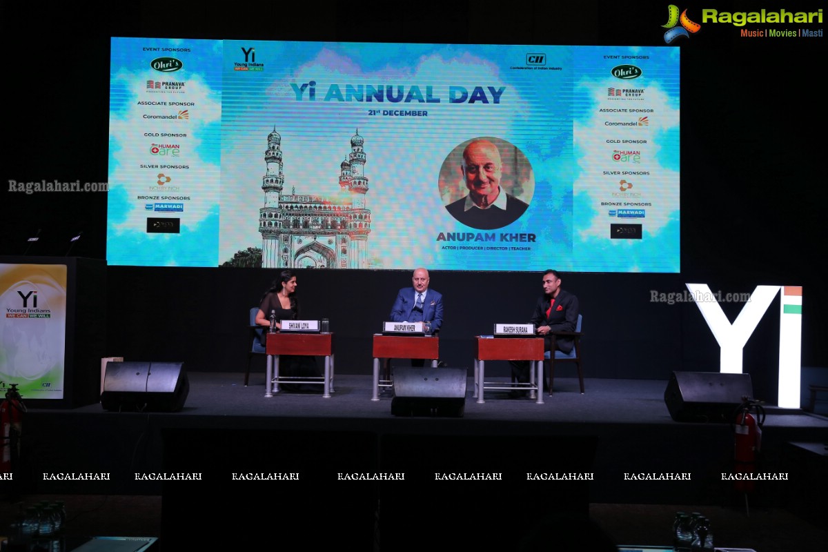 Yi - Young Indians Annual day Celebrations 2021 and an interactive session With Anupam Kher at HICC Novotel