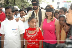 Rana & Richa With Blind People