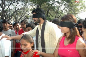 Rana & Richa With Blind People