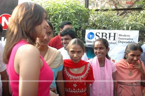 Rana & Richa With Blind People