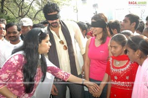 Rana & Richa With Blind People