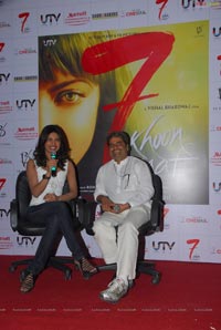 Priyanka Chopra and Vishal Bharadwaj Press Meet On 7Khoon Maaf at Cinemax