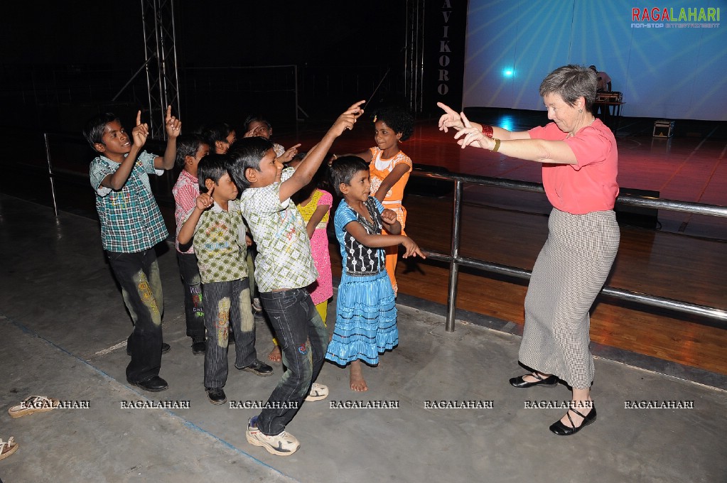 U.S Hip-Hop Group Performs For School Children