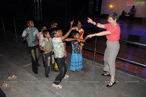 U.S Hip-Hop Group Performs For School Children