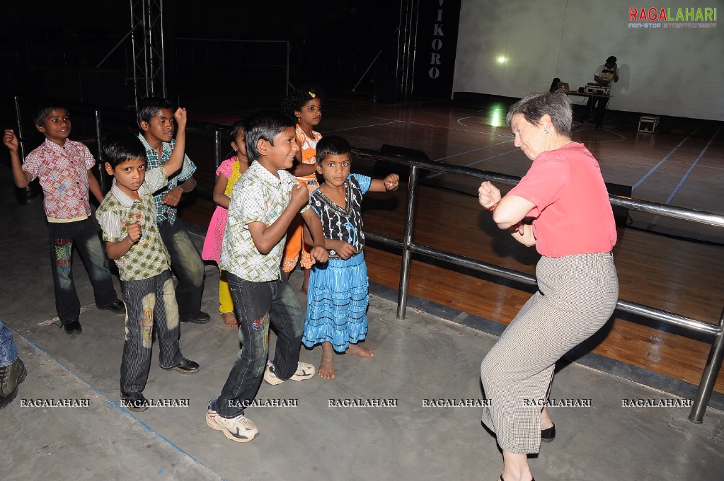 U.S Hip-Hop Group Performs For School Children