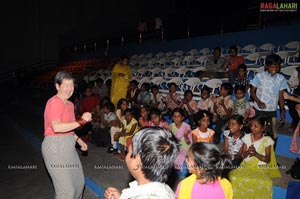 U.S Hip-Hop Group Performs For School Children