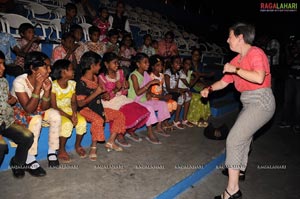 U.S Hip-Hop Group Performs For School Children