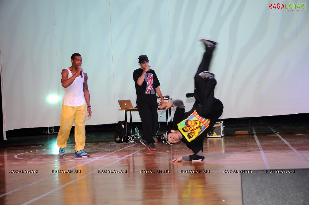 U.S Hip-Hop Group Performs For School Children