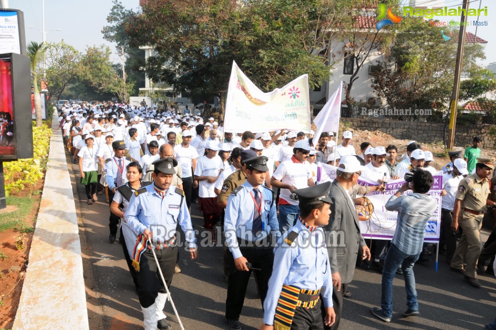 Cancer Awareness Walk by Nandamuri Basavatarakam Cancer Hospital 