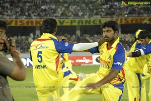 Chennai Rhinos-Karnataka Bulldozers Celebrity Cricket League Final Match