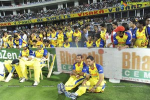 Chennai Rhinos-Karnataka Bulldozers Celebrity Cricket League Final Match