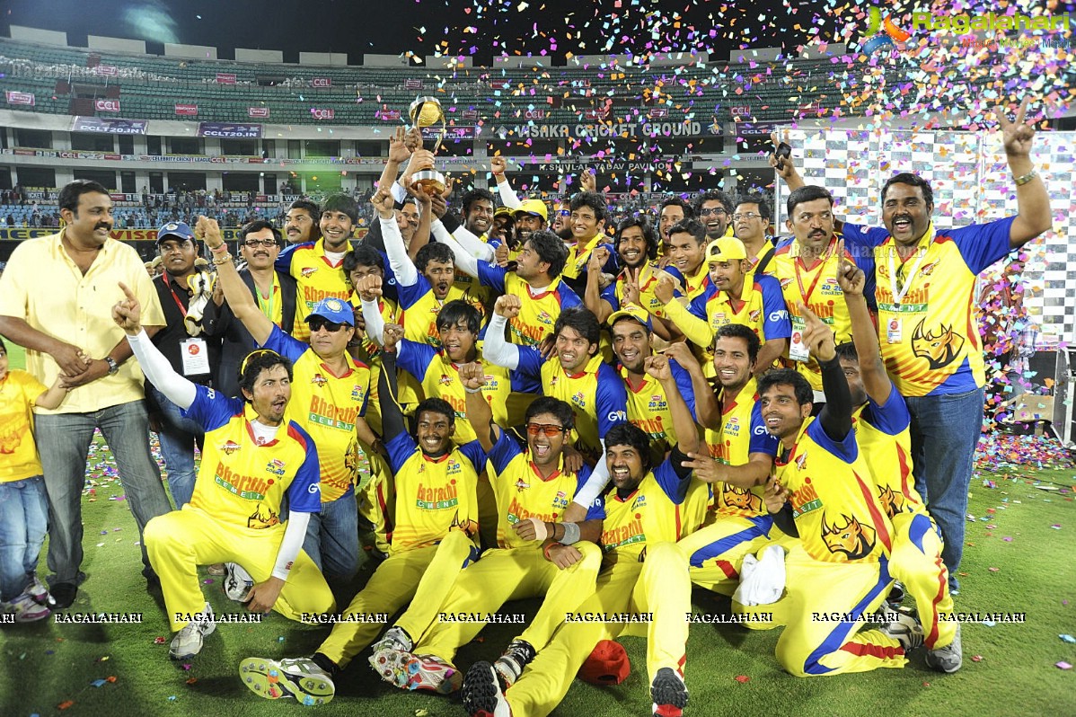 Celebrity Cricket League 2012 - Chennai Rhinos Celebrations