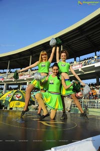 Kerala Strikers-Karnataka Bulldozers Celebrity Cricket League Match at Visakhapatnam