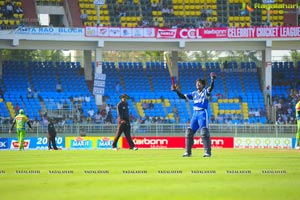 Kerala Strikers-Karnataka Bulldozers Celebrity Cricket League Match at Visakhapatnam