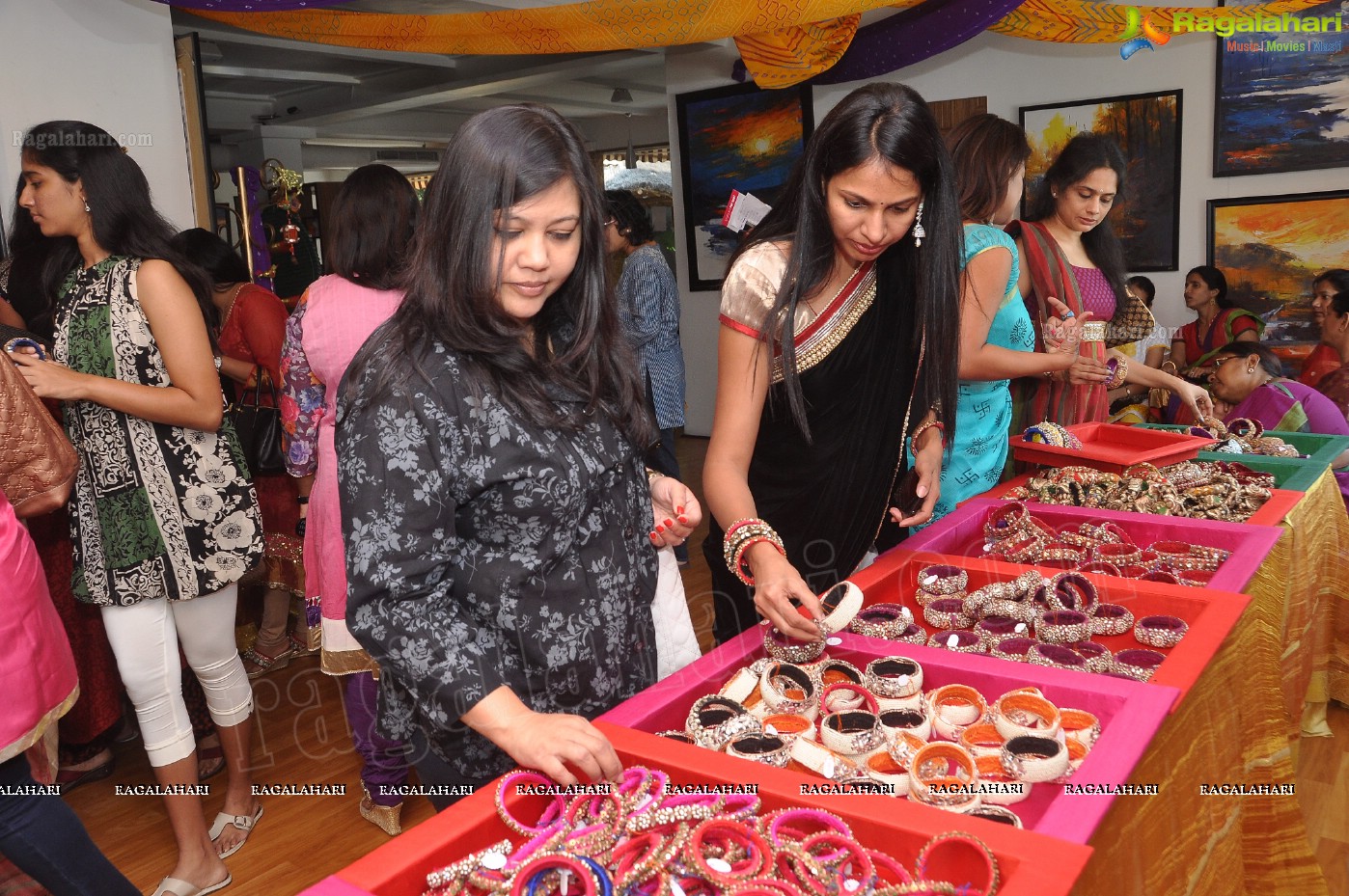 Valayamh's first trunk show of beautiful bangles at Beyond Coffee, Hyderabad