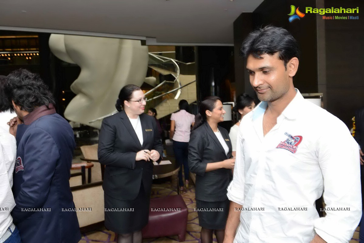 CCL 3 Bhojpuri Dabanggs Team at Park Hyatt, Hyderabad