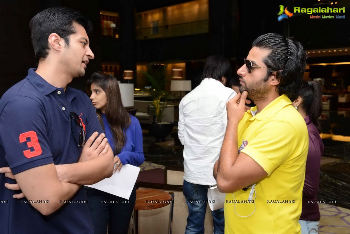 CCL 3 Bhojpuri Dabanggs Team at Park Hyatt, Hyderabad