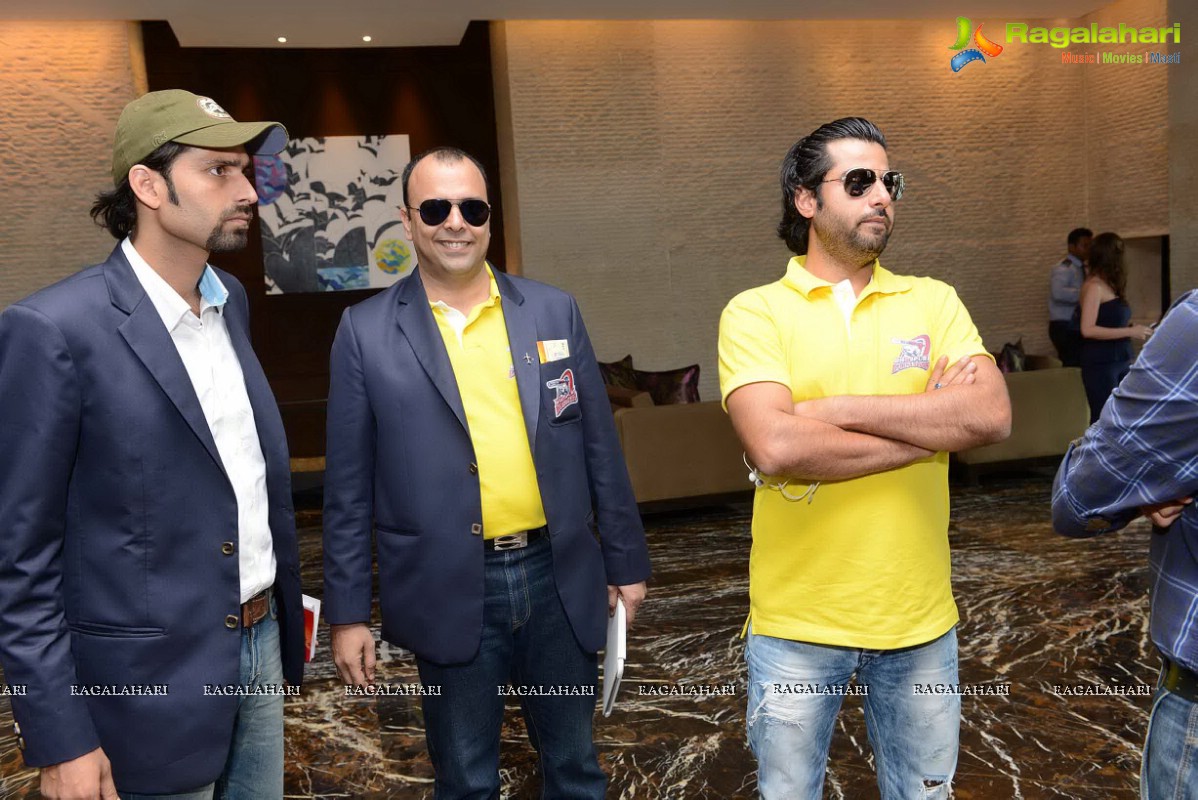 CCL 3 Bhojpuri Dabanggs Team at Park Hyatt, Hyderabad