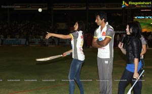 CCL 3 Telugu Warriors Team at LB Staidum, Hyderabad