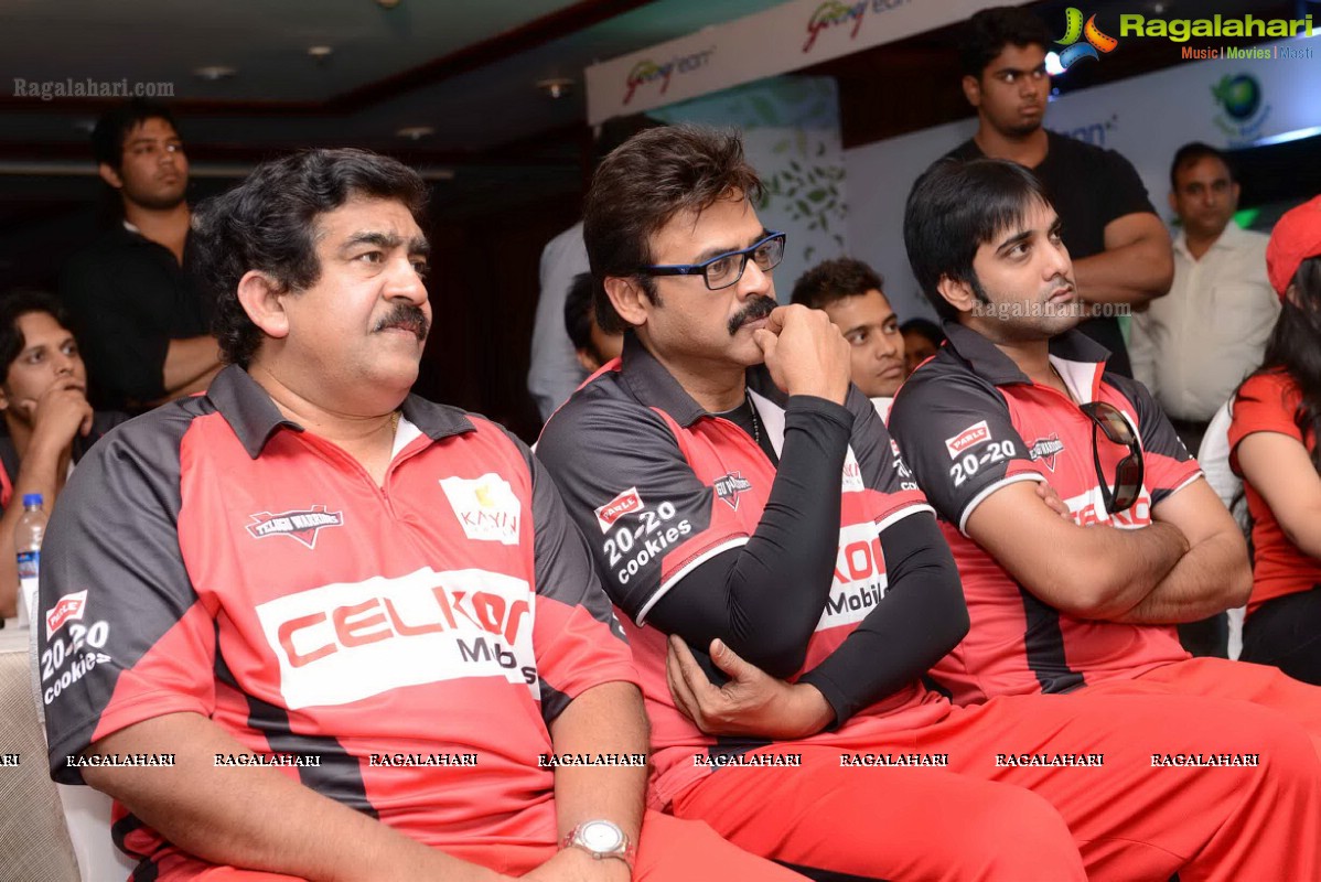 CCL 3: Telugu Warriors and Mumbai Heroes Team at LB Stadium, Hyderabad