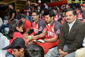 CCL 3 Telugu Warriors Team at LB Staidum, Hyderabad