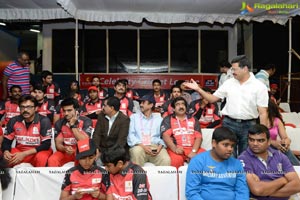 CCL 3 Telugu Warriors Team at LB Staidum, Hyderabad