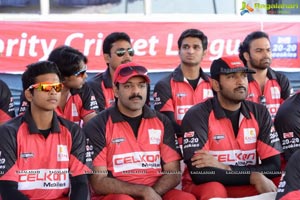 CCL 3 Telugu Warriors Team at LB Staidum, Hyderabad
