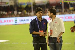 CCL 3 Telugu Warriors Team at LB Staidum, Hyderabad