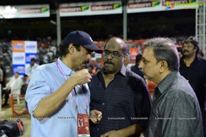 CCL 3 Telugu Warriors Team at LB Staidum, Hyderabad