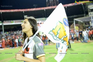 CCL 3 Telugu Warriors Team at LB Staidum, Hyderabad