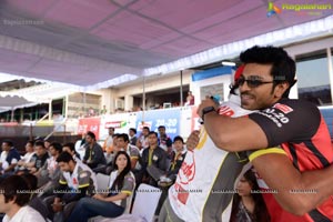 CCL 3 Telugu Warriors Team at LB Staidum, Hyderabad