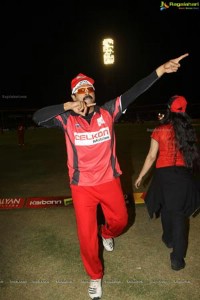 CCL 3 Telugu Warriors Team at LB Staidum, Hyderabad