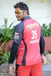 CCL 3 Telugu Warriors Team at LB Staidum, Hyderabad