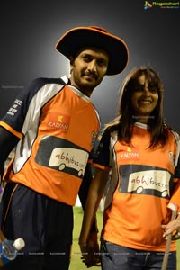 CCL 3 Telugu Warriors Team at LB Staidum, Hyderabad