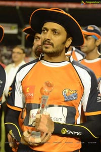 CCL 3 Telugu Warriors Team at LB Staidum, Hyderabad