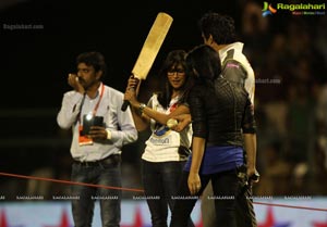 CCL 3 Telugu Warriors Team at LB Staidum, Hyderabad