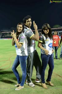 CCL 3 Telugu Warriors Team at LB Staidum, Hyderabad