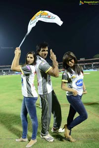 CCL 3 Telugu Warriors Team at LB Staidum, Hyderabad