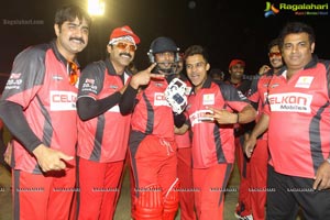 CCL 3 Telugu Warriors Team at LB Staidum, Hyderabad